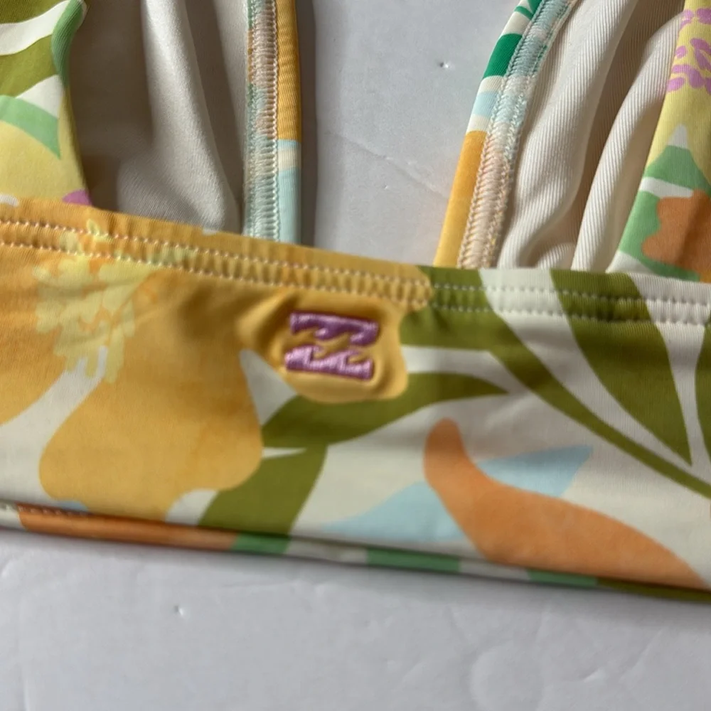 Billabong Sweet Aloha Remi Plunge Floral Bikini Swim Top Large - Picture 12 of 12